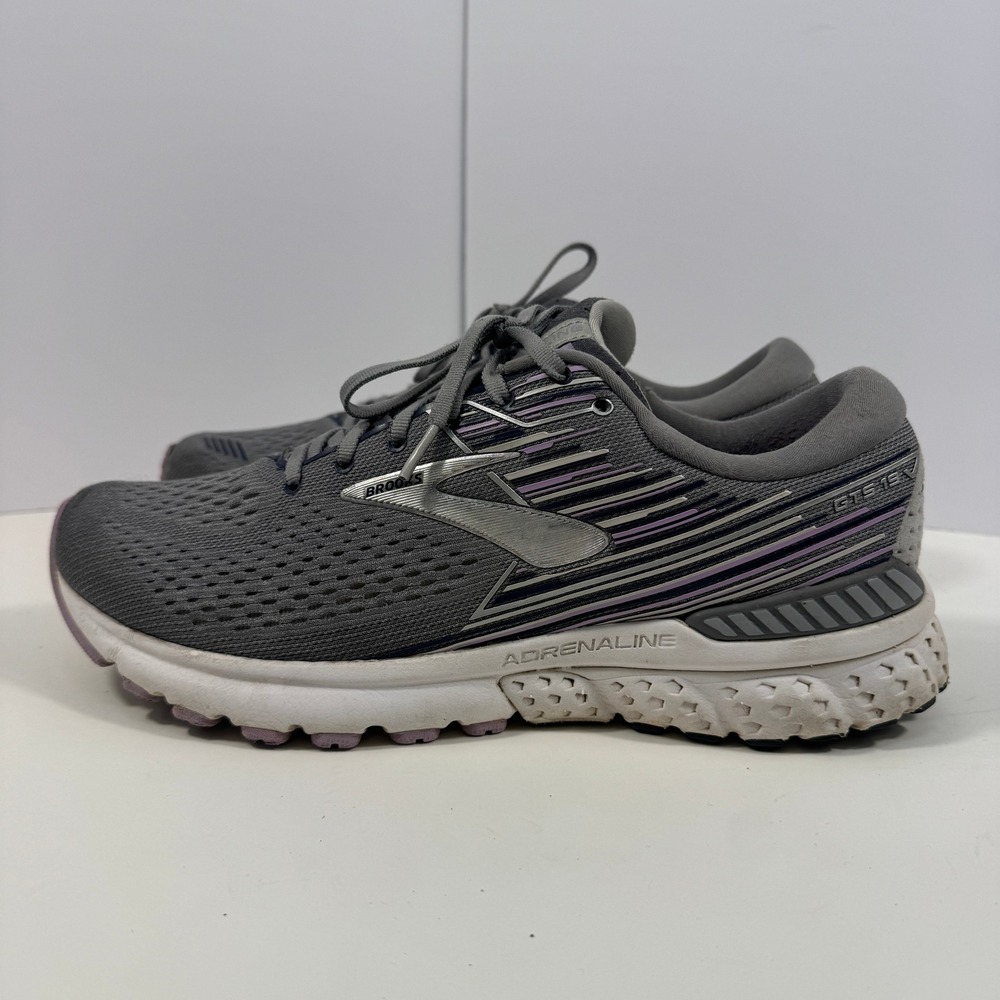 Brooks Adrenaline GTS Women's Running Shoes Gray Purple Cushioned Size 12 - Picture 5 of 14